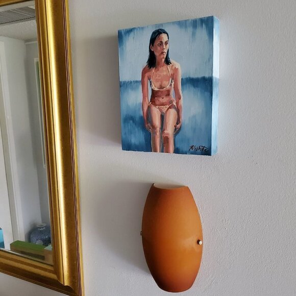 "Presence" Original oil painting on Cradled Wood Panel 8"w x 10"h x 1.5"d - Picture 3 of 7